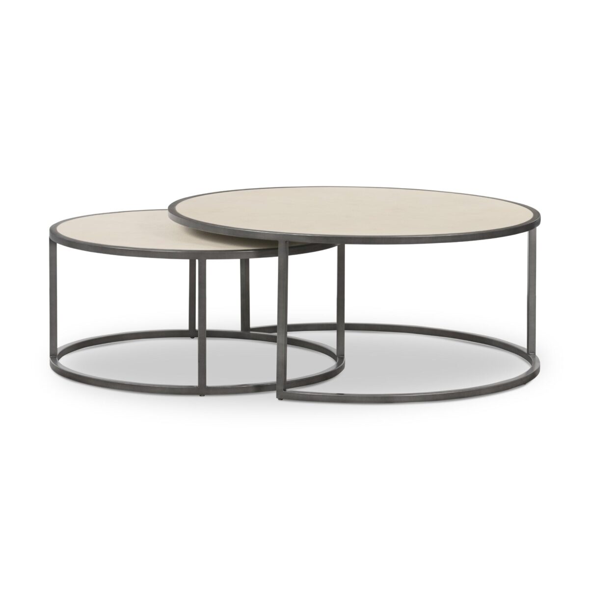 Four Hands Shagreen Nesting Coffee Table - Image 23