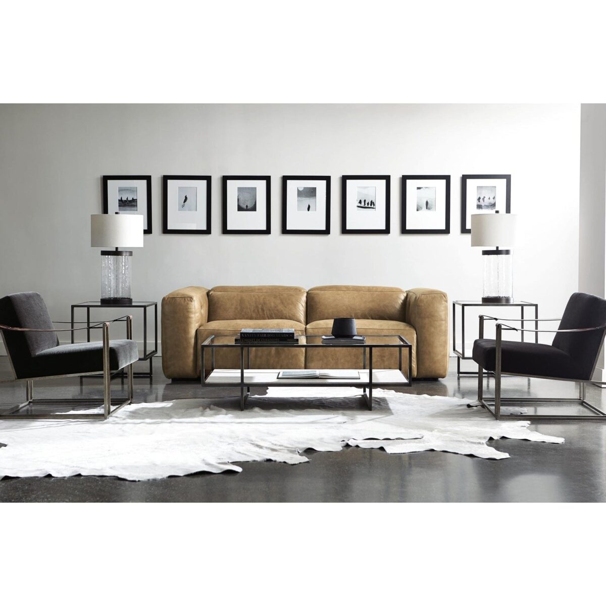 Bernhardt Harlow Metal Rectangular Cocktail Table - Image 8