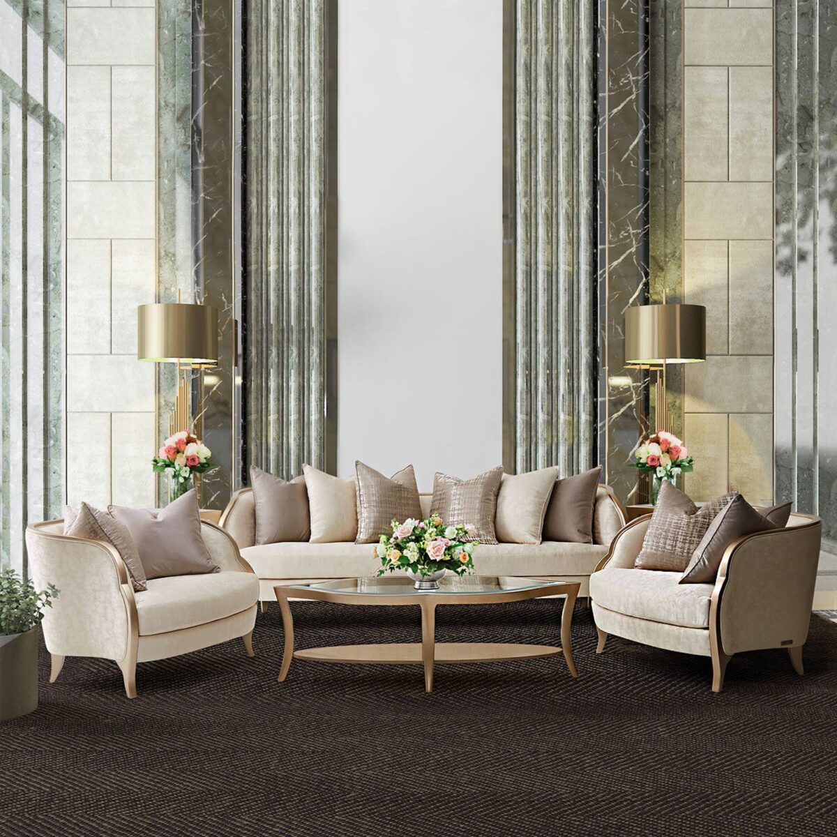 Michael Amini Malibu Crest Sofa - Image 4