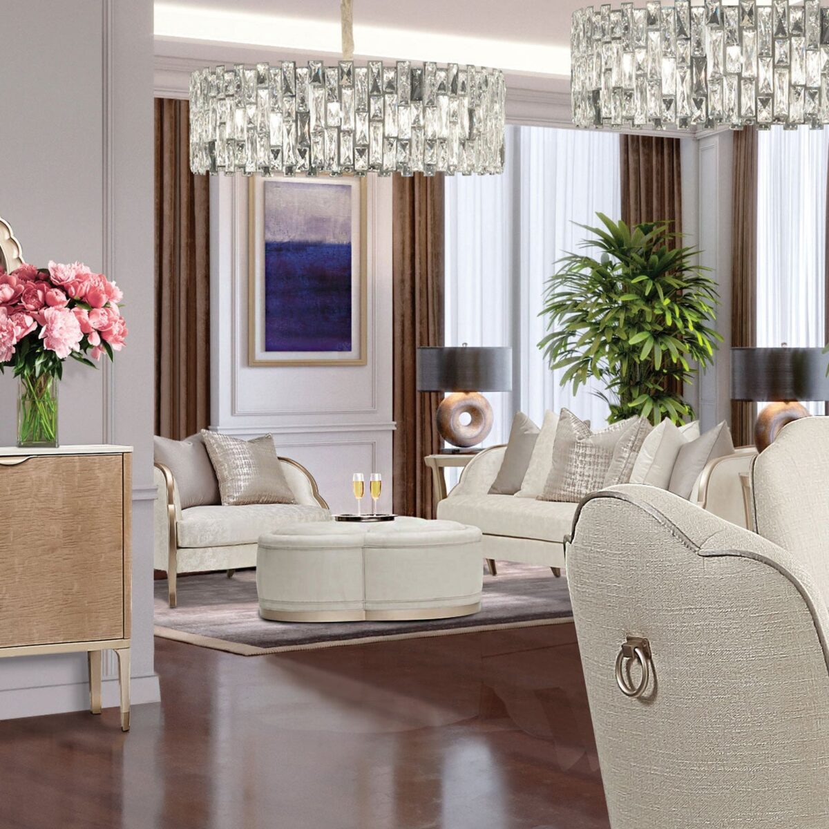 Michael Amini Malibu Crest Sofa - Image 5