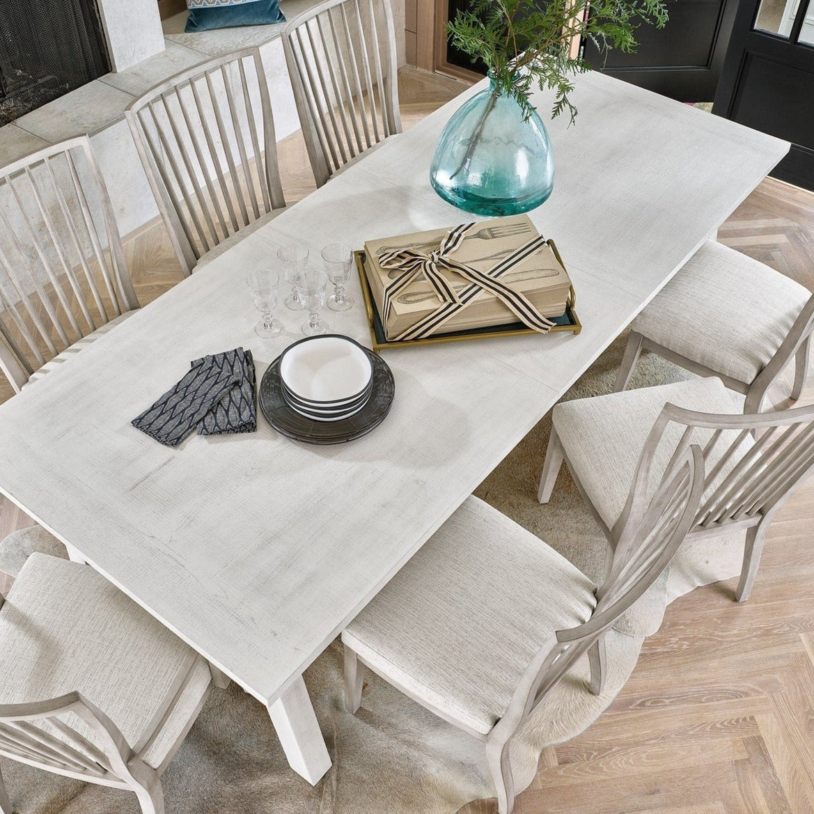 U011A653_OVERHEAD_vm_002_c5f23478-4b10-4911-b505-b7f186f98e54 Universal Furniture Modern Farmhouse Bowen Side Chair - Set of 2 - Image 4