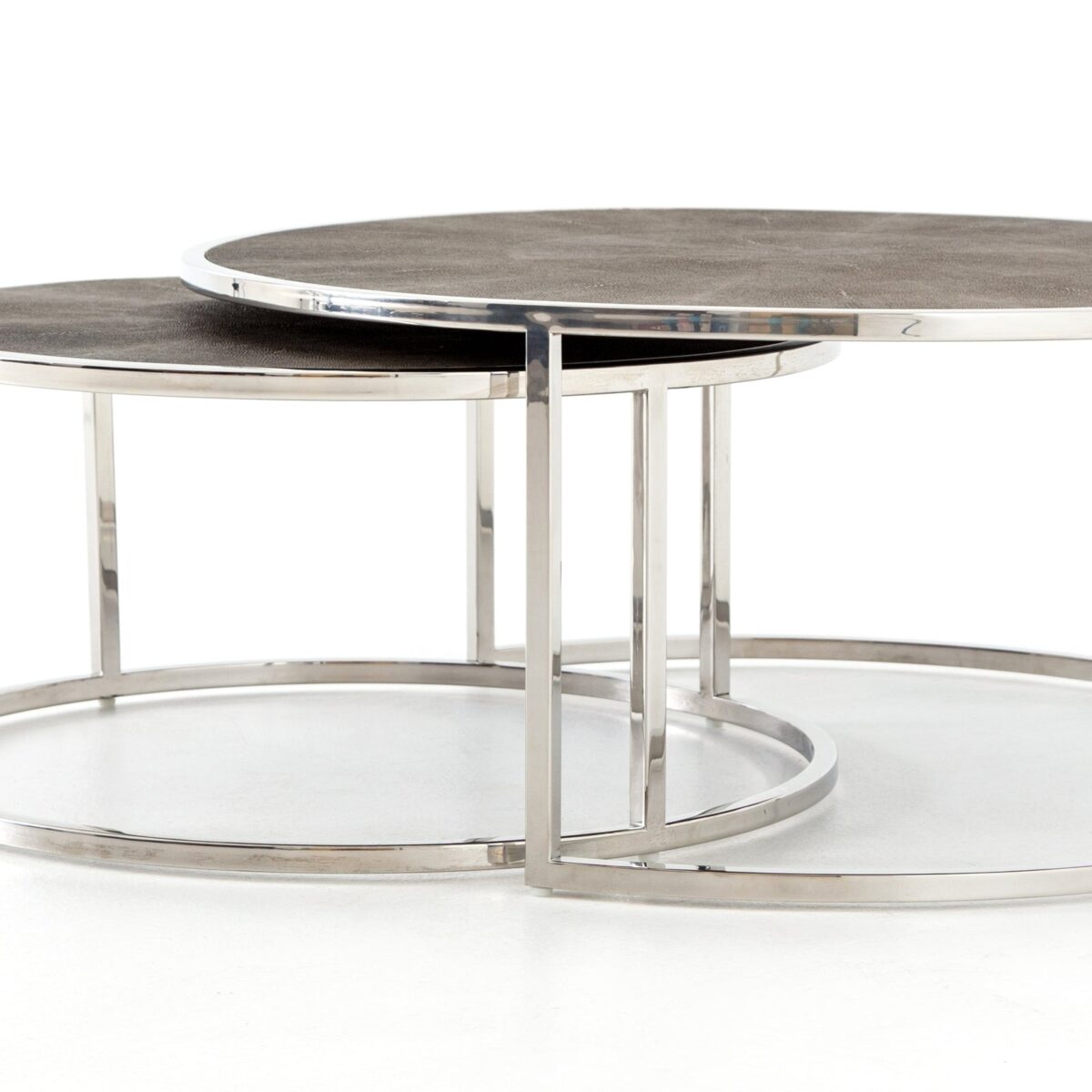 Four Hands Shagreen Nesting Coffee Table - Image 13