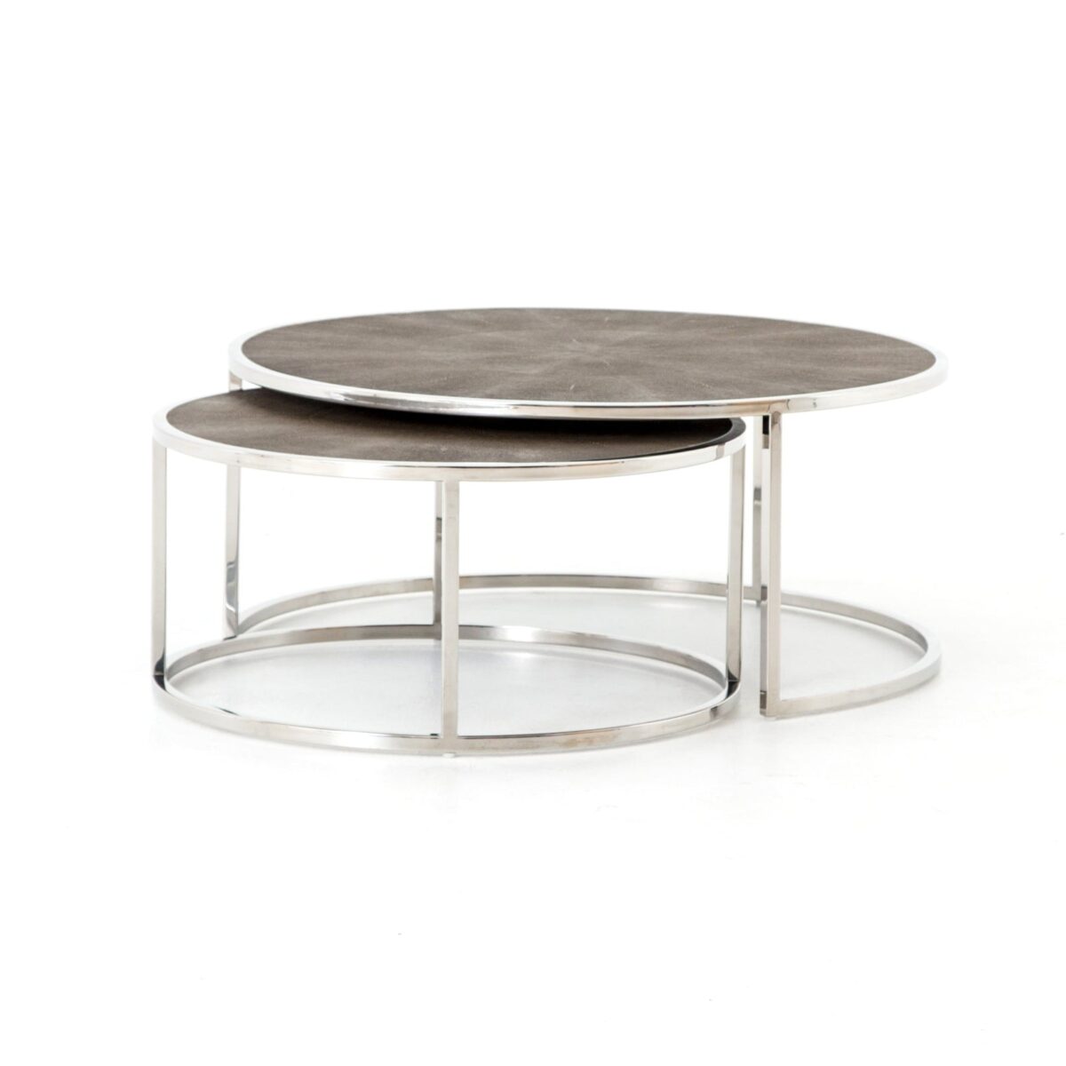 Four Hands Shagreen Nesting Coffee Table - Image 11