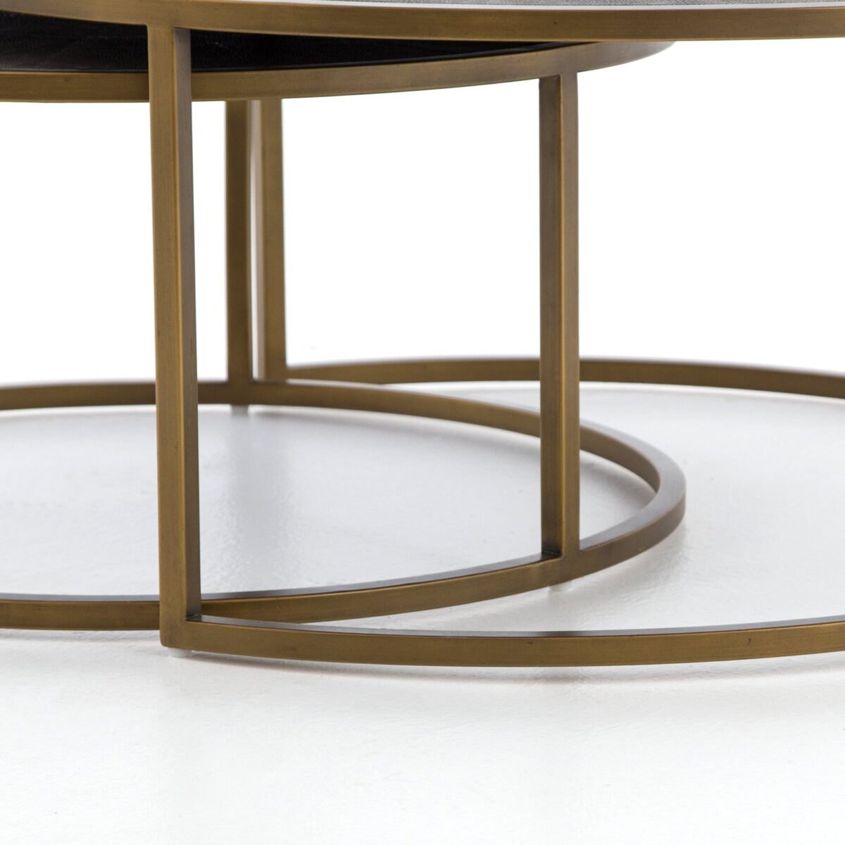 Four Hands Shagreen Nesting Coffee Table - Image 5