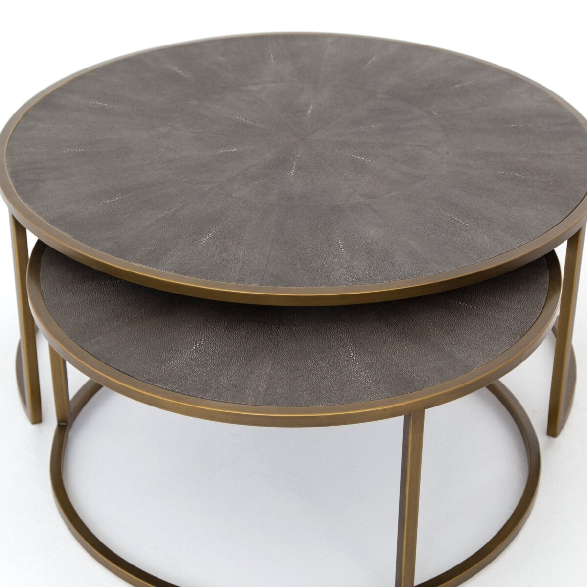Four Hands Shagreen Nesting Coffee Table - Image 3