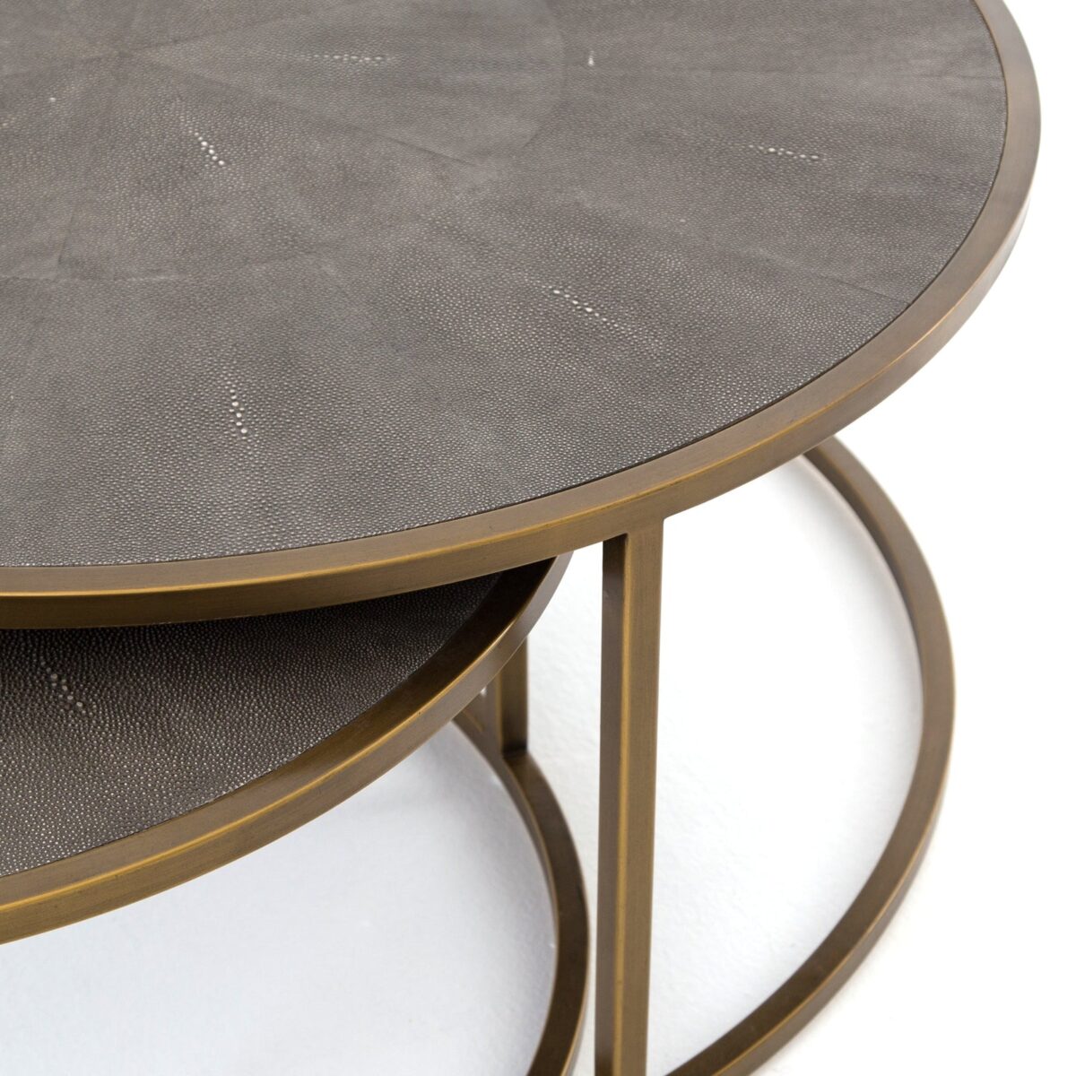 Four Hands Shagreen Nesting Coffee Table - Image 4