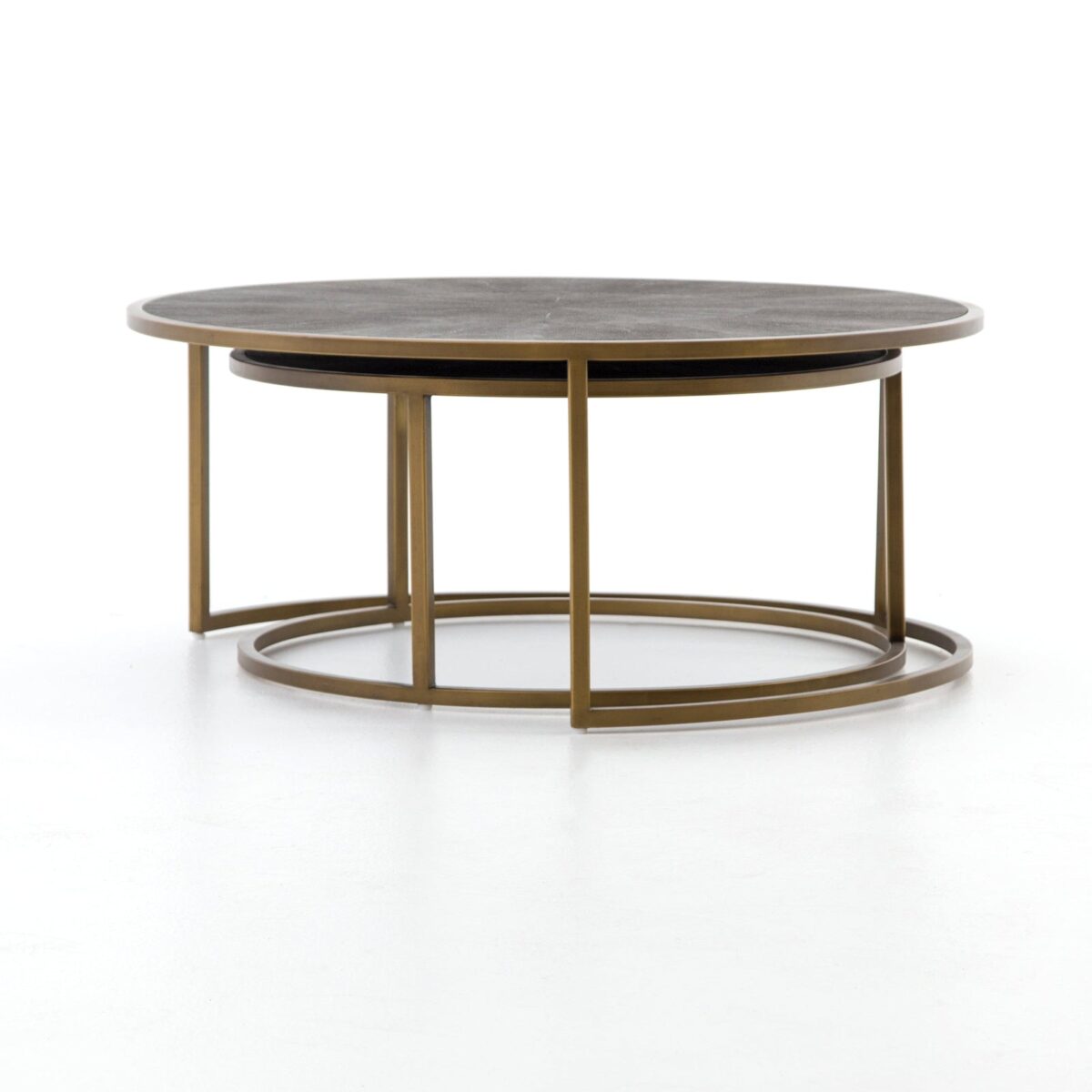 Four Hands Shagreen Nesting Coffee Table - Image 2