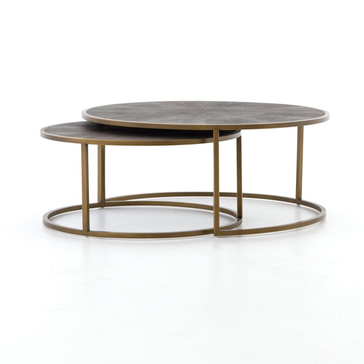 Four Hands Shagreen Nesting Coffee Table - Image 1