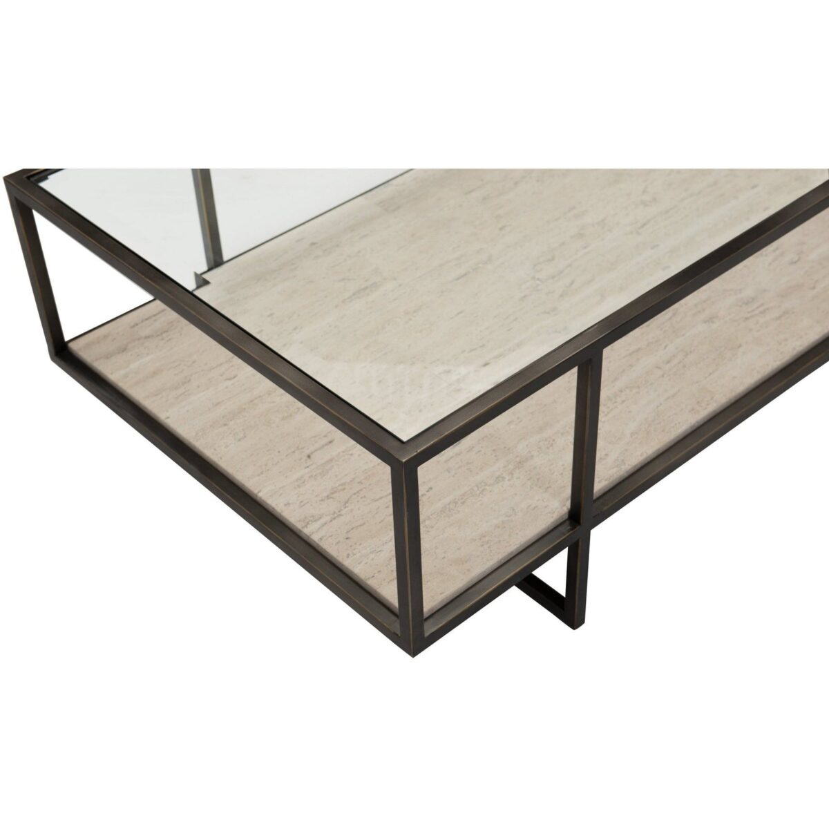 Bernhardt Harlow Metal Rectangular Cocktail Table - Image 11